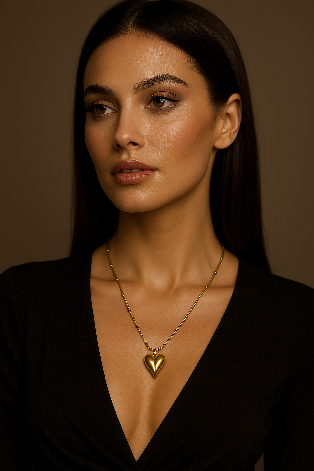 Radiant Heart Dainty Gold Chain: 18k Gold Plated Anti Tarnish Chain