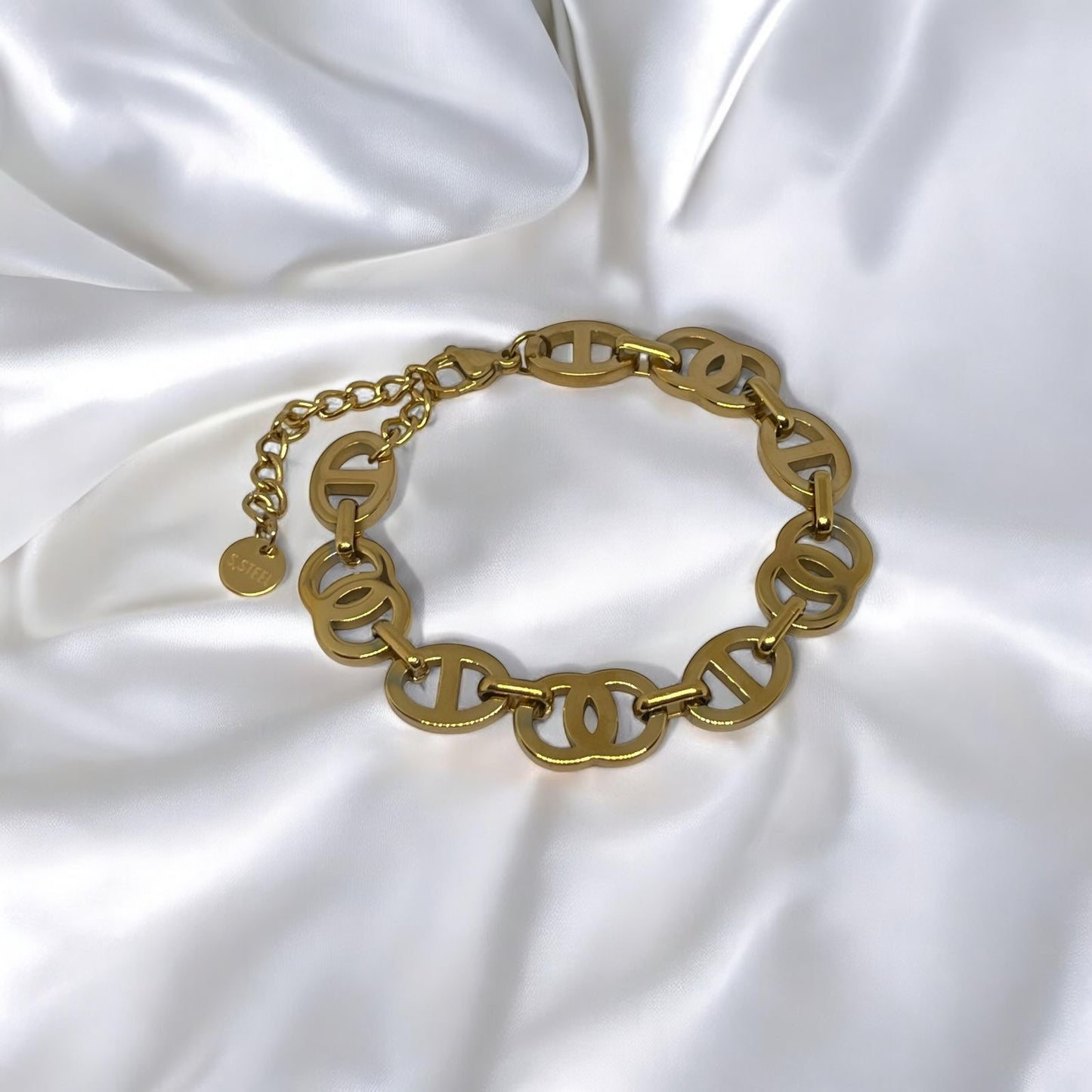 EtherealInterlinkChainBracelet18kGoldplatedantitarnishbracelet,anniversarygift, birthdaygift,gifting