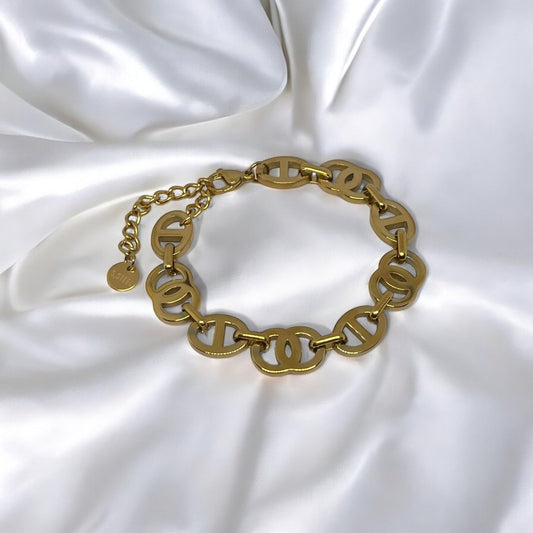 EtherealInterlinkChainBracelet18kGoldplatedantitarnishbracelet,anniversarygift, birthdaygift,gifting