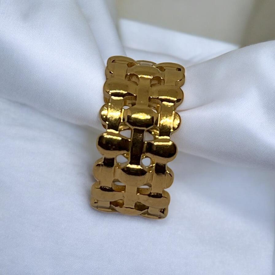 Honeycomb Ring: 18k Gold Plated Anti Tarnish Ring