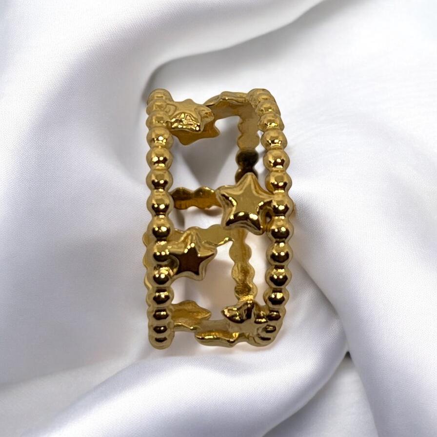 Stardust Legacy Ring – 18K Gold Plated Constellation of Your Timeless Light