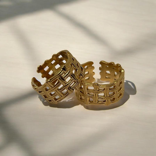 Unbroken Chain Ring – Your Strength Forged in 18K Gold Plated Resilience