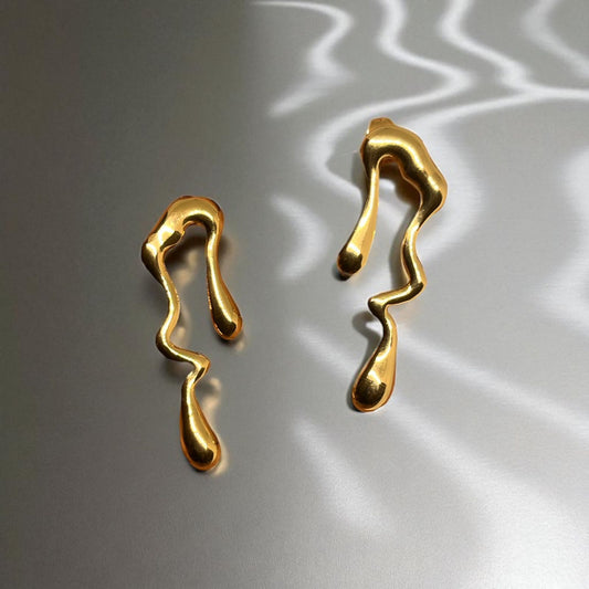 Luna Melt Earrings – 18K Gold Plated Anti Tarnish Earrings