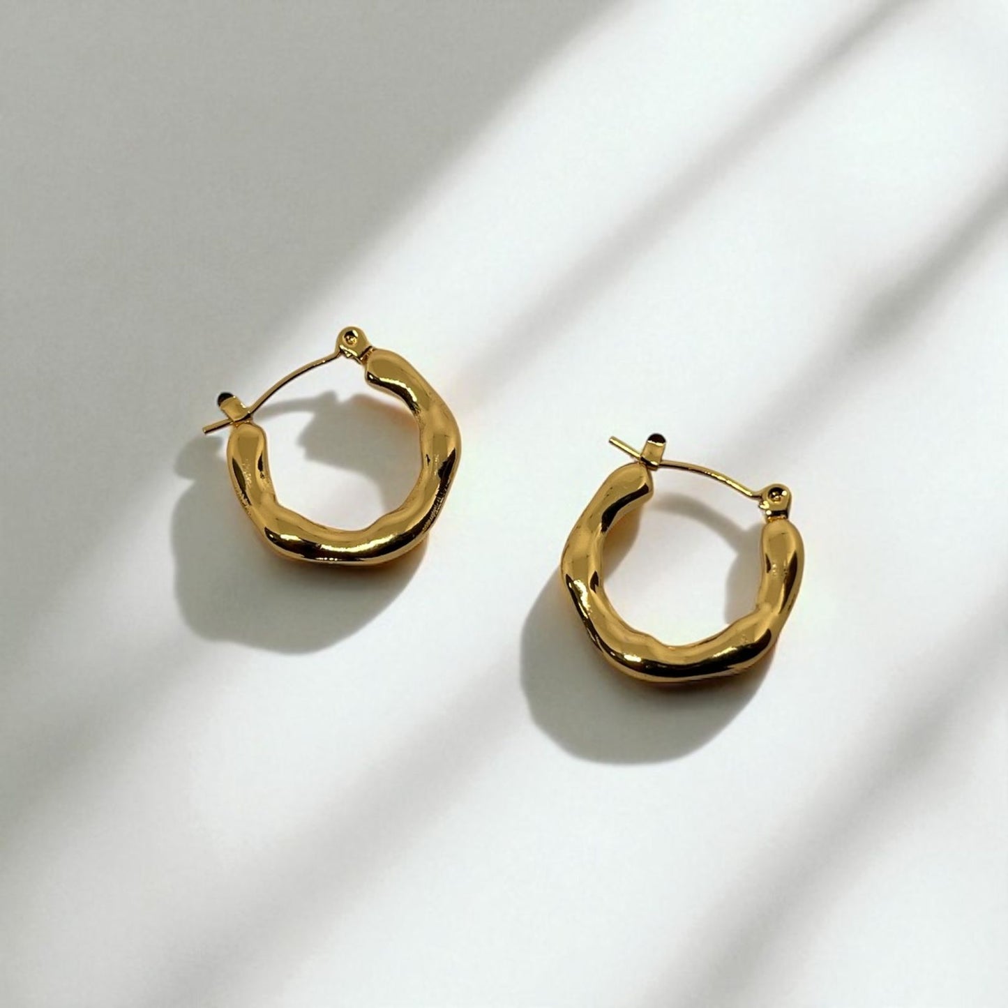 Bold Soul Hoop Earrings- 18k Gold Plated Anti Tarnish Earrings