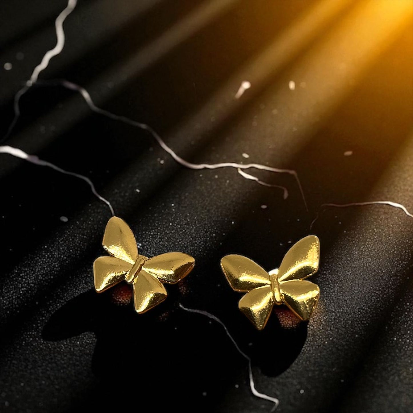 Timeless Wings Butterfly Studs – 18K Gold Plated Anti-Tarnish Earrings for Women