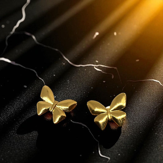 Timeless Wings Butterfly Studs – 18K Gold Plated Anti-Tarnish Earrings for Women
