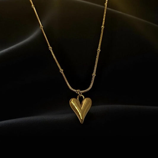 Radiant Heart Dainty Gold Chain: 18k Gold Plated Anti Tarnish Chain