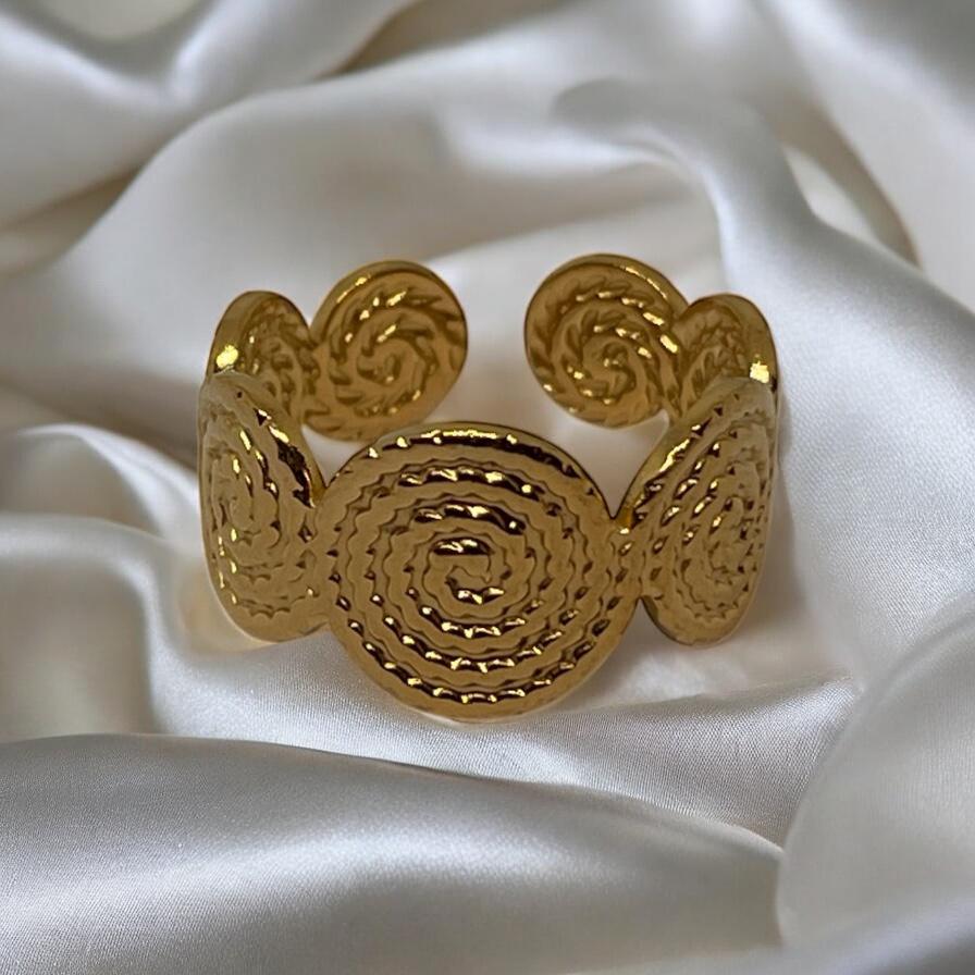 Eternal Vortex Ring – 18k Gold Plated Anti Tarnish Whirlwind of Timeless Energy