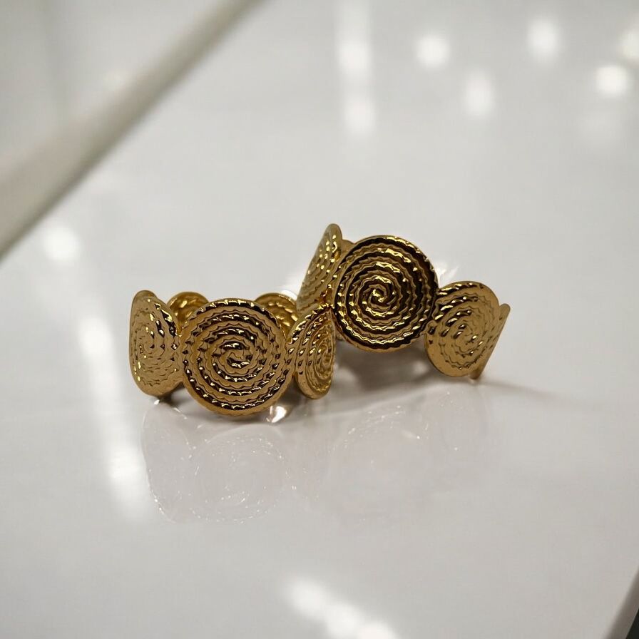 Eternal Vortex Ring – 18k Gold Plated Anti Tarnish Whirlwind of Timeless Energy