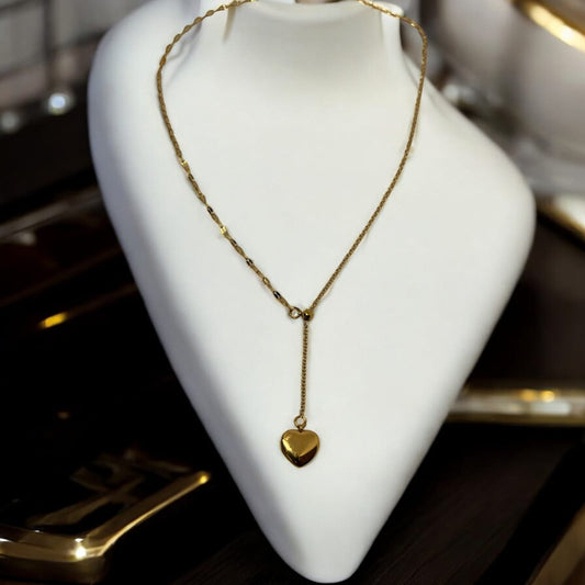 Two Souls Dual-Design Heart Necklace – 18K Gold Plated Anti-Tarnish Chain