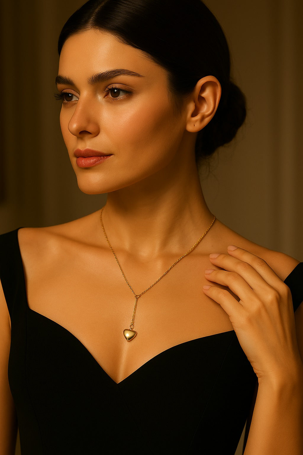 Two Souls Dual-Design Heart Necklace – 18K Gold Plated Anti-Tarnish Chain